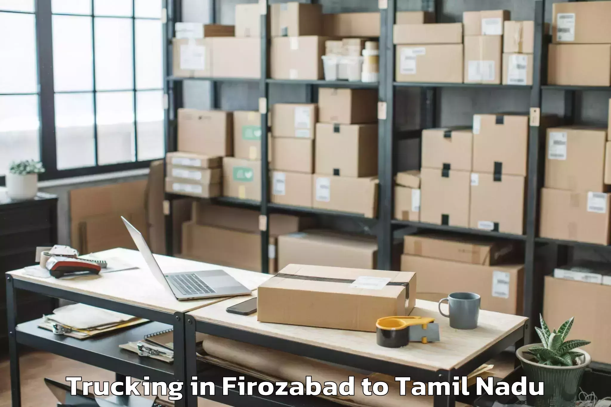 Book Firozabad to Attayyampatti Trucking